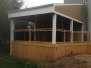 Wood Deck Build and Enclosed Roof After